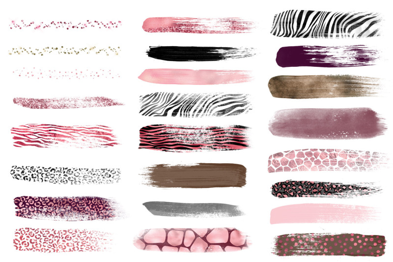 pink-safari-brush-strokes-clipart