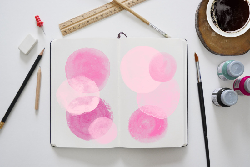 pink-watercolor-circles-clipart
