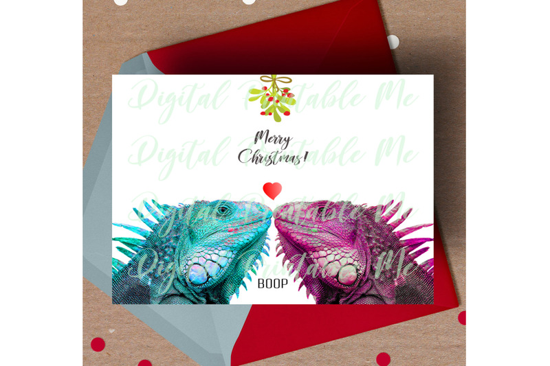 iguana-christmas-card-printable-christmas-card-love-lizard-card