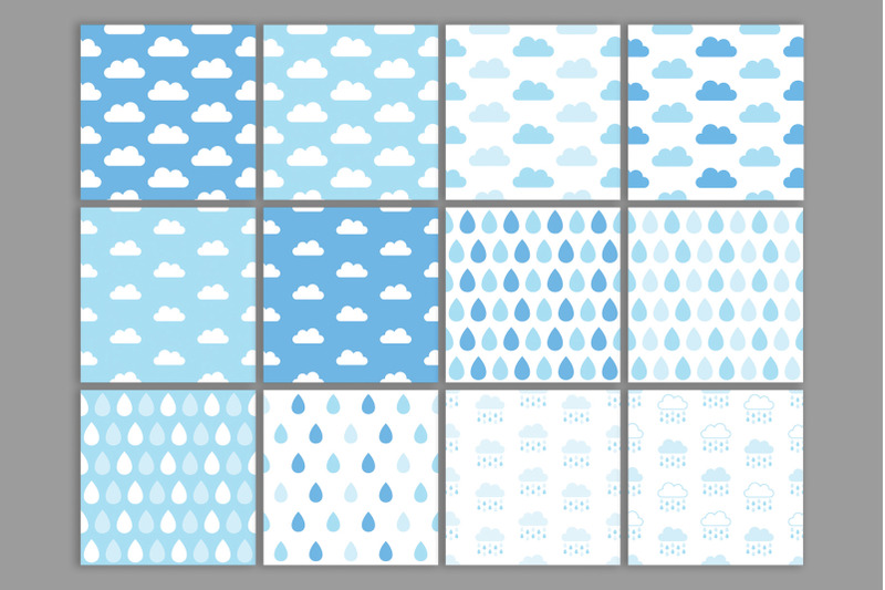 rainy-day-blues-seamless-patterns