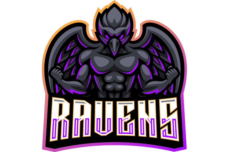 raven-esport-mascot-logo-design