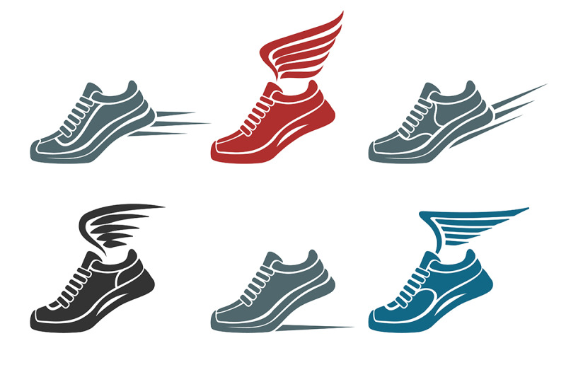 sport-shoes-emblem-set