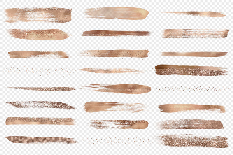 rose-gold-brush-strokes-clipart