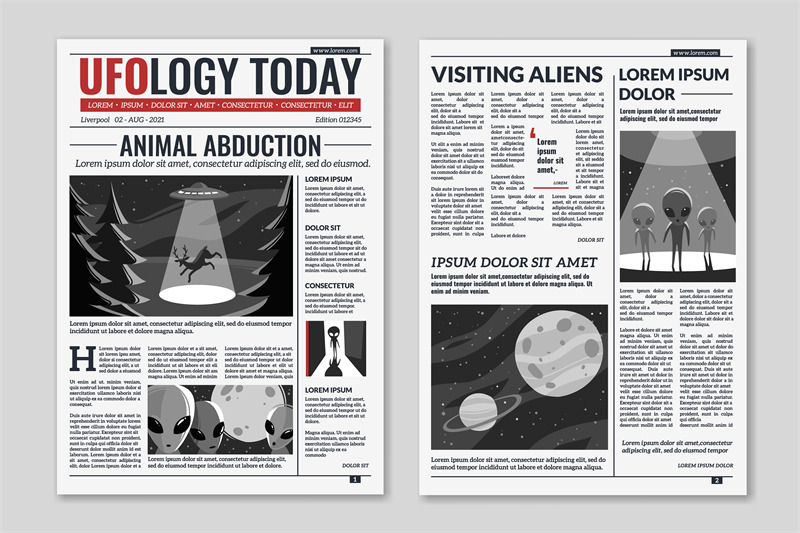 ufo-newspaper-newspaper-columns-with-text-media-news-headlines-extra