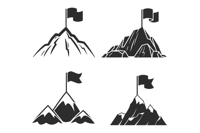 mountains-with-flag-symbol-of-success-business-or-career-and-leadersh