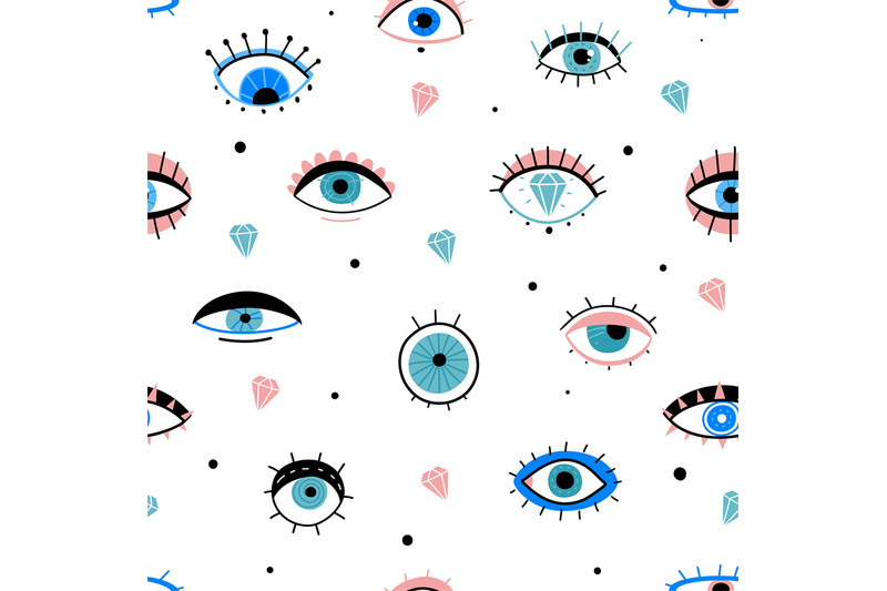 eye-doodles-seamless-pattern-hand-drawn-various-eyes-talismans-diffe