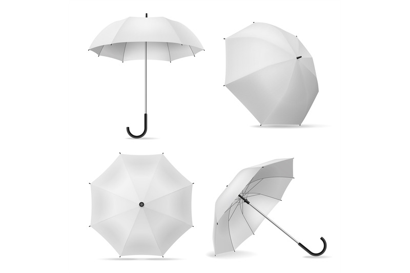 umbrella-realistic-white-open-parasols-various-positions-top-and-fro