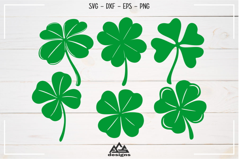 four-leaf-clover-plants-svg-design