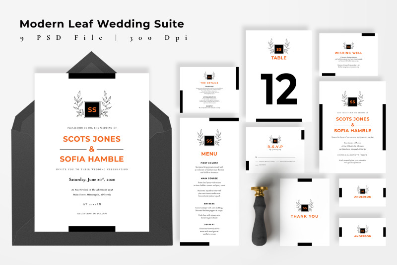 modern-leaf-wedding-suite