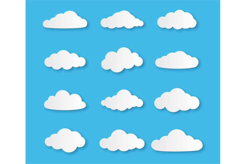 paper-cloud-different-clouds-on-blue-sky-in-origami-design-cut-paper