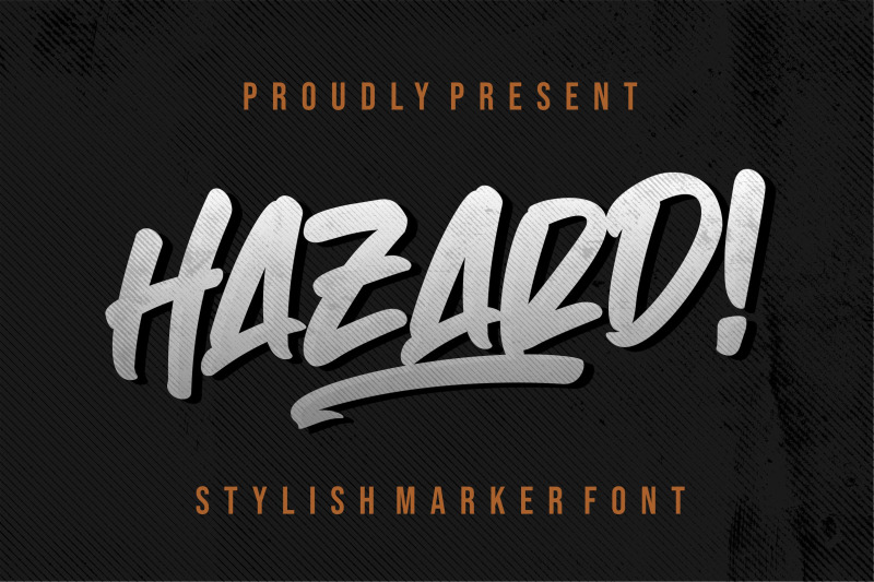 hazard-stylish-marker-font