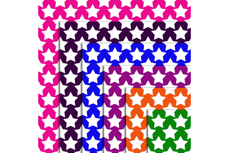 color-stars-digital-scrapbook-paper-stars-patterned