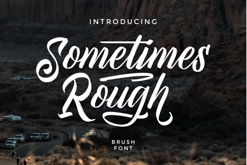 sometimes-rough-brush-font
