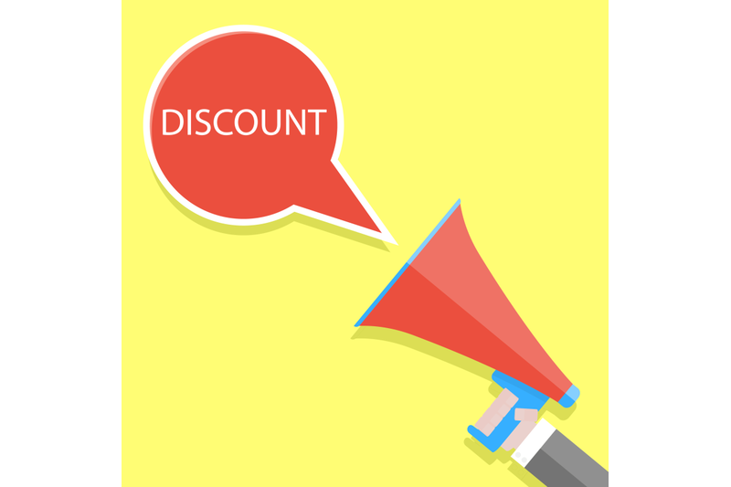 announcement-of-discount-shouts-megaphone