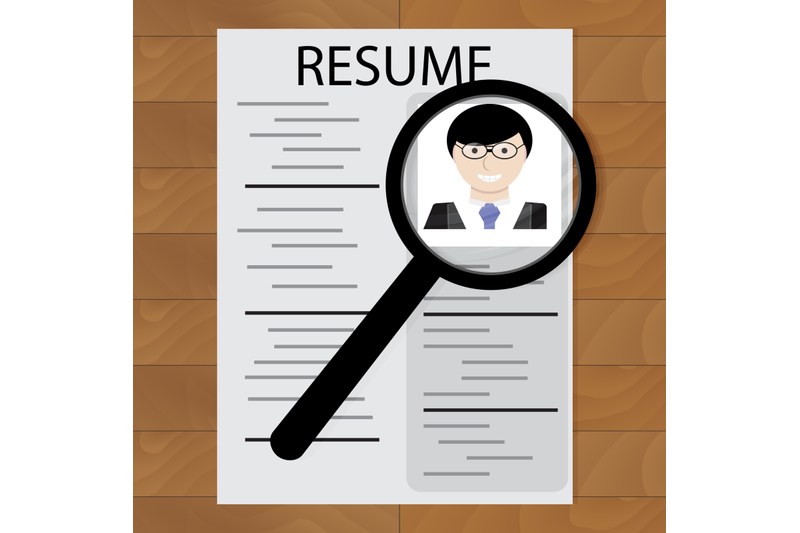 resume-and-magnifying-glass