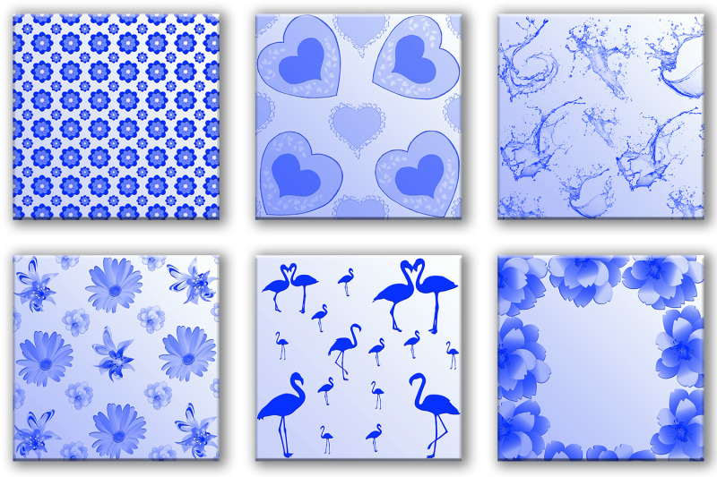 blue-paper-blue-digital-paper-paper-flowers