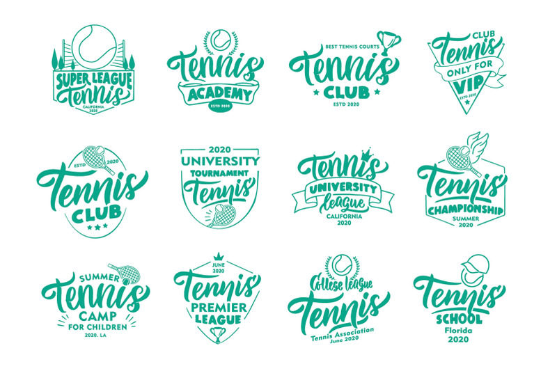 tennis-set-of-emblems-badges
