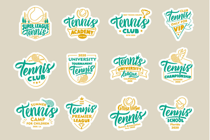 tennis-set-of-emblems-badges