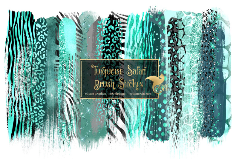 turquoise-safari-brush-strokes