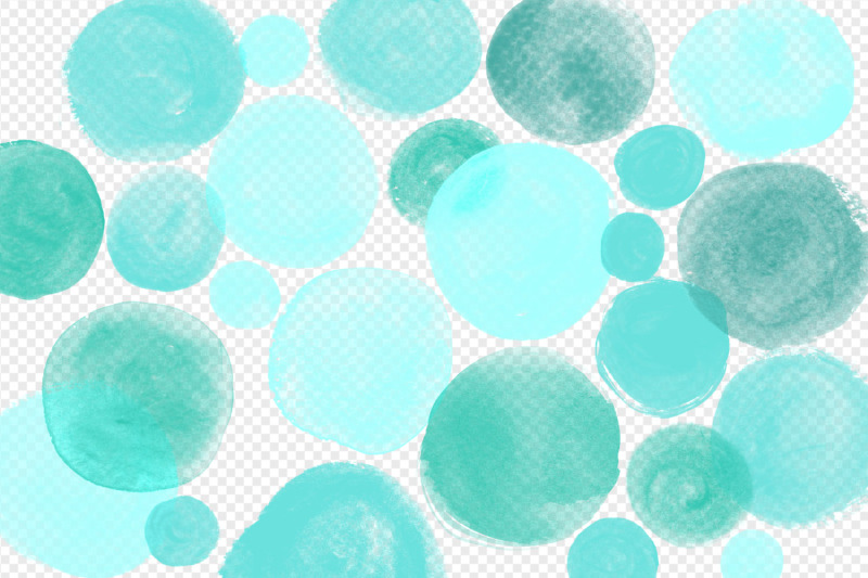 turquoise-watercolor-circles-clipart