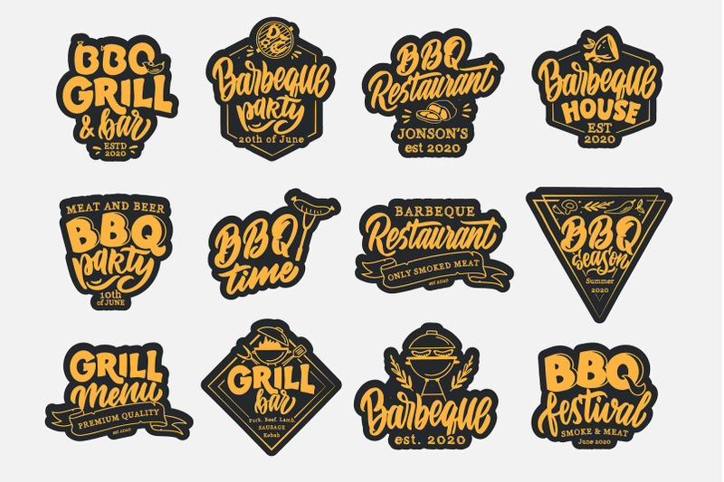 bbq-time-logos-emblems