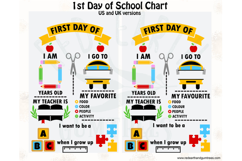 first-day-of-school-chart-us-and-uk-versions-svg-png-dxf-pdf-eps