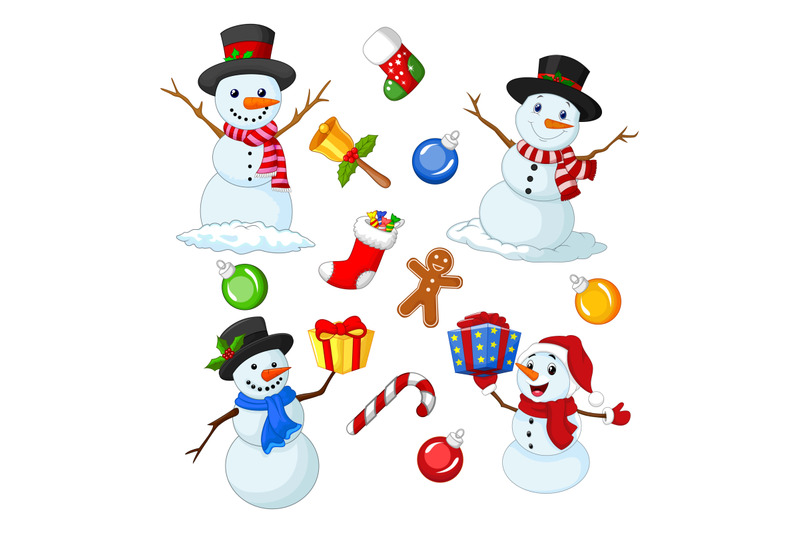 collection-of-cute-christmas-element-set