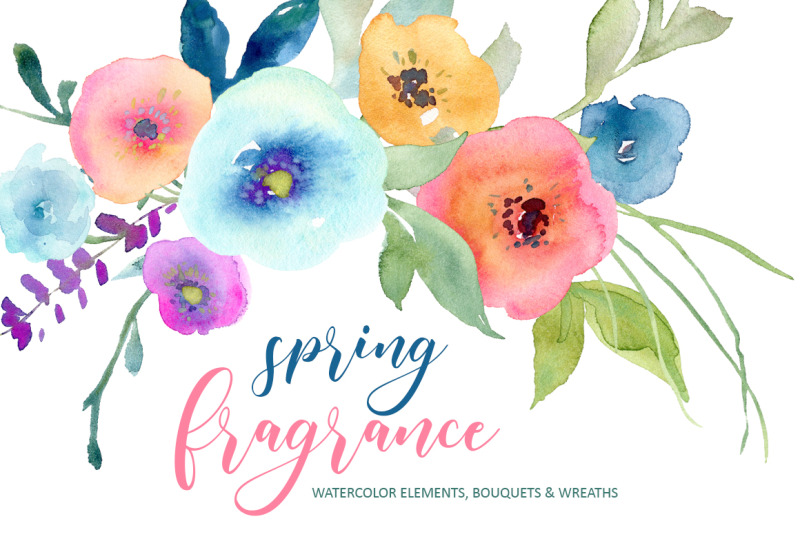 watercolor-spring-summer-flowers-wreaths-amp-bouquets