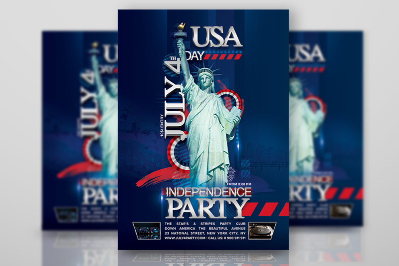 flyer-july-4th-independence-day-party-usa