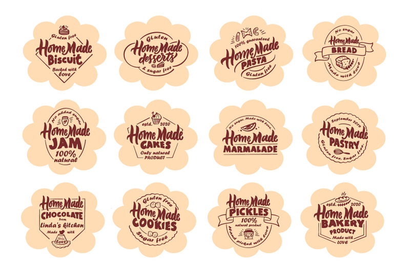 homemade-food-emblems-labels
