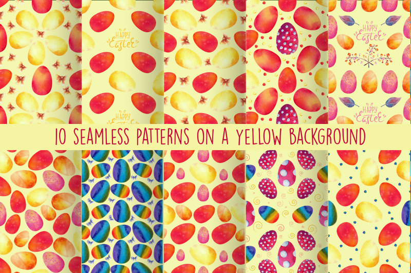 colorful-easter-eggs-60-seamless-patterns-watercolor