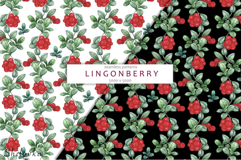 lingonberry-1-watercolor-patterns