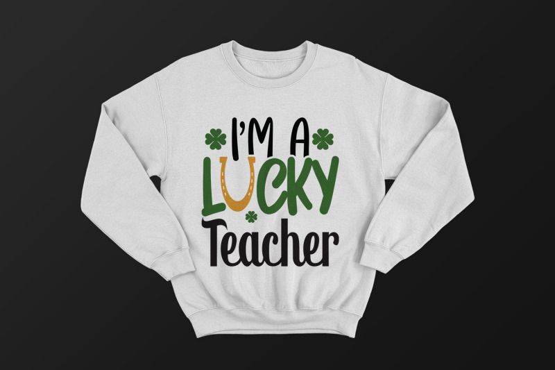 Download I am Lucky Teacher - St. Patrick's Day SVG Cut File. By CraftLabSVG | TheHungryJPEG.com