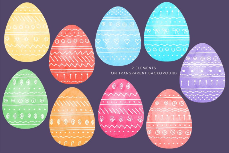 set-of-painted-easter-eggs-with-white-hand-drawing-pattern