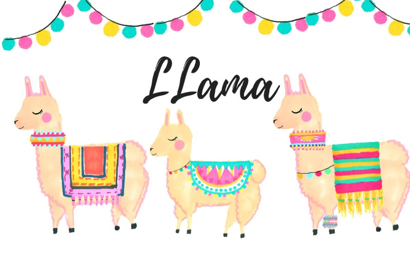 watercolor-llama-clip-art