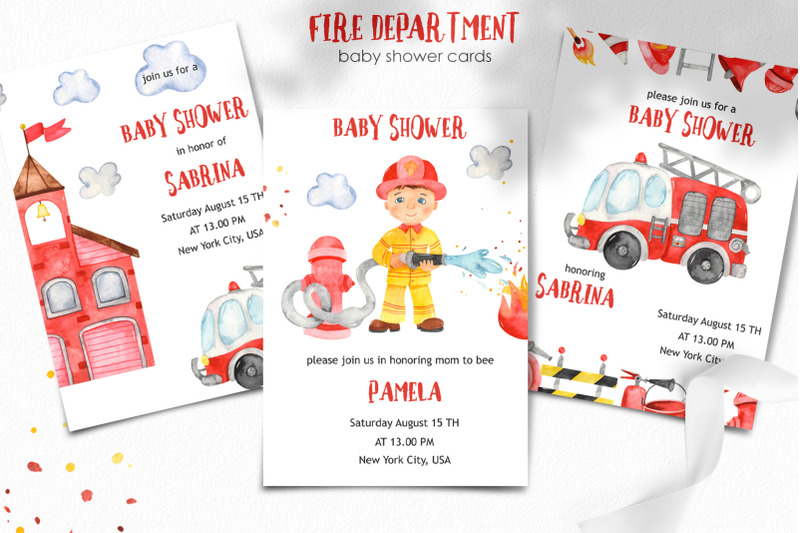 watercolor-fire-department-clipart-premade-cards-seamless-patterns