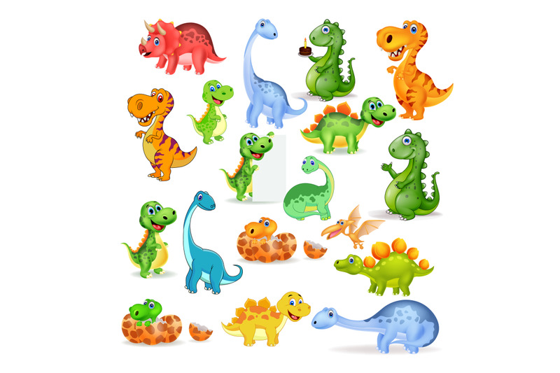 cartoon-dinosaurs-collection-set