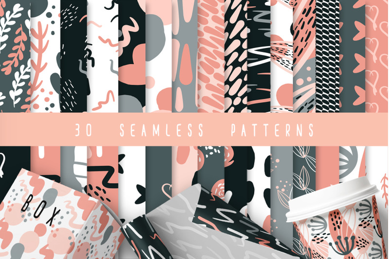 30-seamless-patterns-pink-set