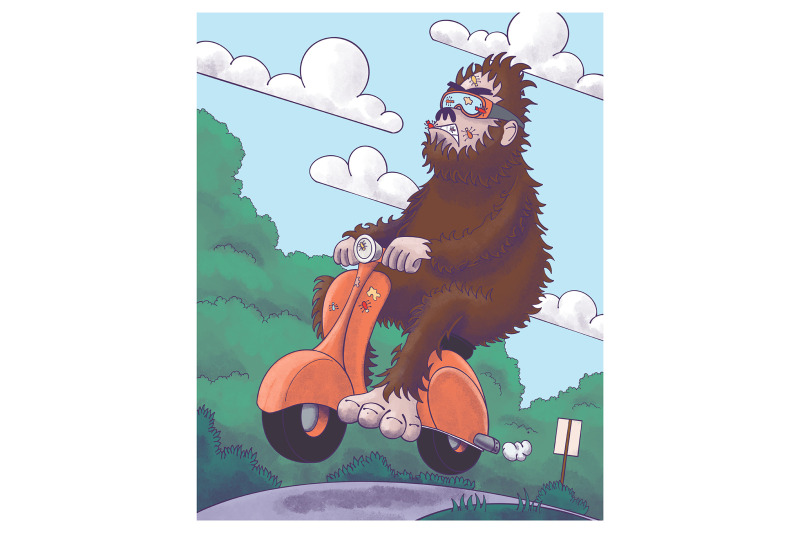 bigfoot-on-a-scooter