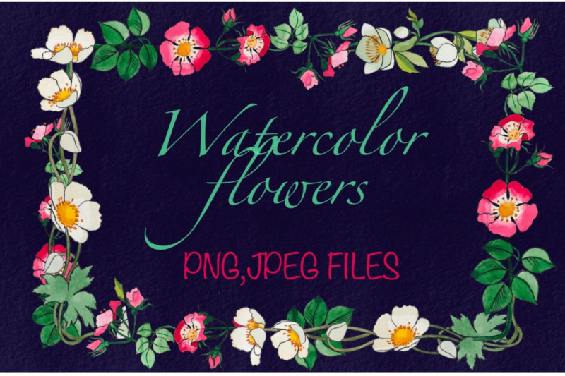 watercolor-flower-branchs