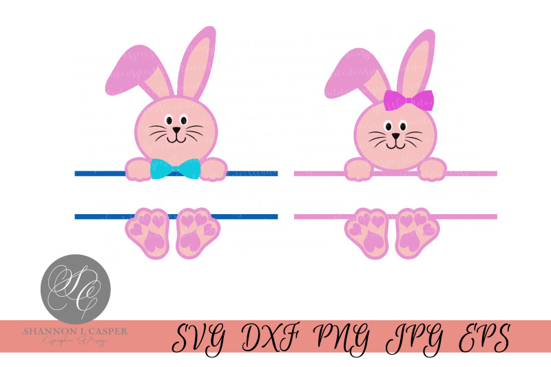 easter-bunny-split-monogram-set