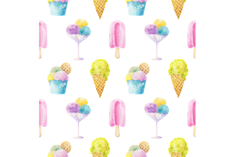 ice-cream-watercolor-seamless-pattern