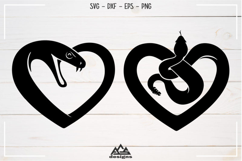 love-heart-snake-svg-design