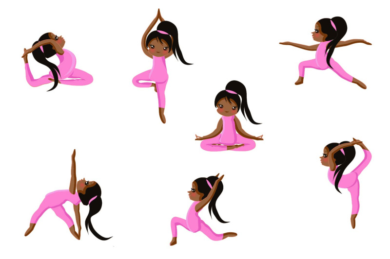 adorable-afro-yoga-girl-bundle-clipart