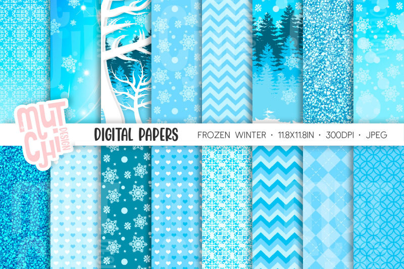 frozen-winter-digital-papers