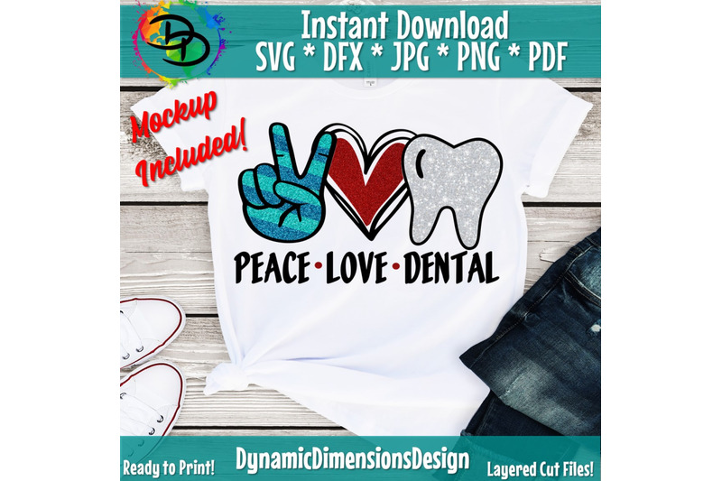 Download Peace Love Dental, Dentist SVG, Hygienist svg, Sublimation ...