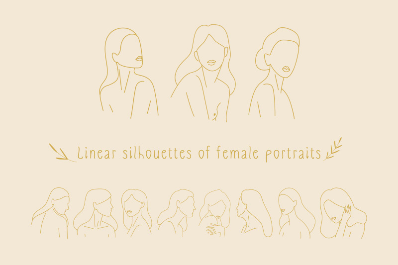 linear-silhouettes-of-female-portraits