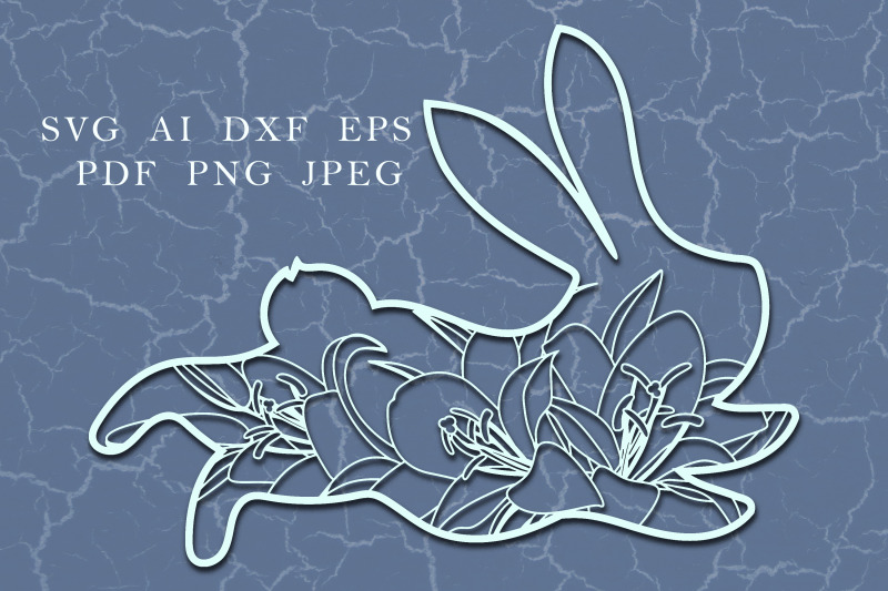 easter-bunny-with-lily-flowers-floral-rabbits