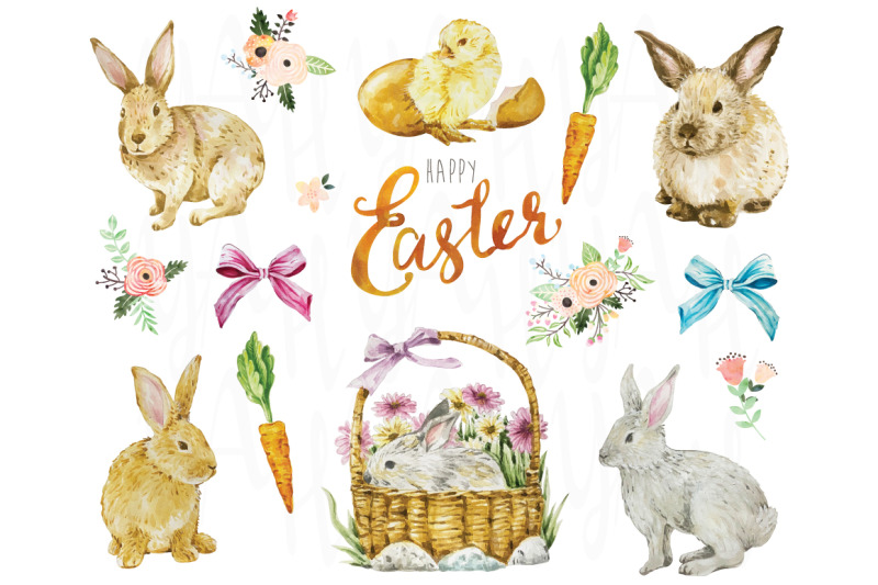 easter-watercolor-collection-set