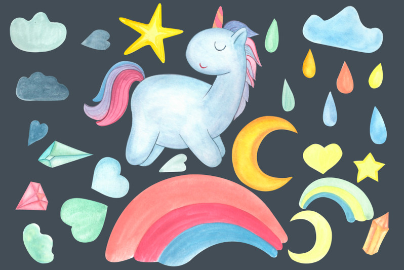 watercolor-unicorn-weather-clipart